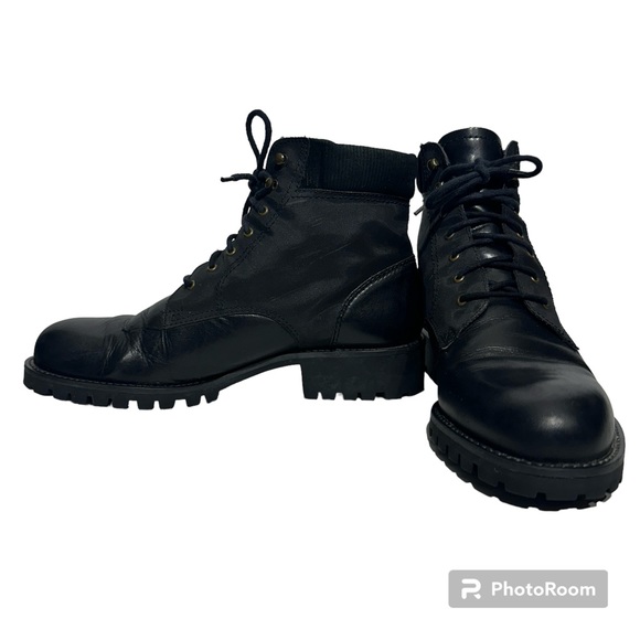 ENZO ANGIOLINI Black Leather Ankle Booties Women's Lace Ups - Picture 2 of 10